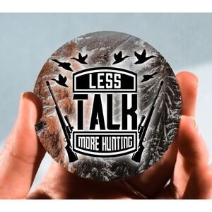 Set‎ of 2 Car Coasters, Less Talk More Hunting Car Coaster, Neoprene Car Coaster